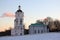 Moscow ancient Georgievskaya church and Vodovzvodnaya tower in museum-reserve Kolomenskoye