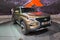 MOSCOW, AUG.31, 2018: View on LADA stand with new concept off road car Chevrolet Niva 4x4 Vision and people around on automotive e