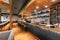 MOSCOW - AUGUST 2014: Interior of a Japanese restaurant bar and lounge