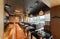 MOSCOW - AUGUST 2014: Interior of a Japanese restaurant bar and lounge