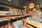 MOSCOW - AUGUST 2014: Interior of a Japanese restaurant bar and lounge
