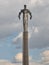 Moscow based monument of Yuri Gagarin close detailed view