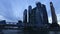 Moscow business center Moscow City, skyscrapers timelapse photography