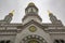 Moscow Cathedral Mosque in snowy weather, Russia