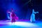 Moscow circus on ice on tour. Three elements riding on stilts under direction of D. Abramova