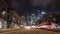 Moscow city,night street,district,hiper lapse,time lapse