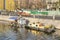 Moscow city. Work on the Vodootvodny Canal