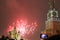 Moscow fireworks on New Year evening