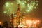 Moscow fireworks on New Year evening