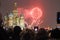 Moscow fireworks on New Year evening