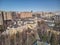 Moscow. Intercession Pokrovsky Monastery of the Russian Orthodox Church. Aerial Drone view