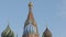 MOSCOW - JULE 27: The Saint Basil\'s (Resurrection) Cathedral tops on the Moscow on Jule 27, 2019 in Moscow, Russia