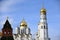 Moscow Kremlin architecture, popular landmark. Ancient churches