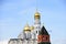 Moscow Kremlin architecture, popular landmark. Ancient churches