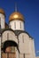 Moscow Kremlin. Blue sky background. Assumption church.