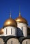 Moscow Kremlin. Blue sky background. Assumption church.