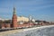 The Moscow Kremlin and the embankment.