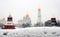 Moscow Kremlin panorama in winter