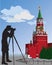 The Moscow Kremlin and photographer.Illustration