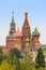 Moscow Kremlin Spasskaya Tower, St. Basil`s Cathedral around the