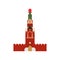 Moscow Kremlin tower pixel art. Moscow landmark 8 bit. Russia sh