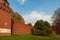 Moscow Kremlin wall in autumn