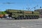 MOSCOW, MAY, 9, 2018: Great Victory holiday parade of Russian military vehicle: anti-aircraft weapon missile system RS-24 Yars. La