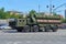 MOSCOW, MAY, 9, 2018: Great Victory holiday parade of Russian military vehicle: anti aircraft weapon missile system S-400 Triumph.