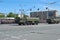 MOSCOW, MAY, 9, 2018: Great Victory holiday parade of Russian military vehicles air defence missile tank Iskander M 9K72. Tanks on