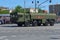 MOSCOW, MAY, 9, 2018: Great Victory holiday parade of Russian military vehicles air defence missile tank Iskander M 9K72. Tanks on