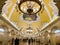 Moscow metro KOMSOMOLSKAYA station beautiful interior decoration, Russia