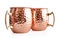 Moscow mule cocktail copper mugs