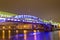 Moscow at night,Andreevsky bridge