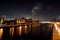 Moscow, night, river, houses,