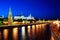 Moscow, night view of the Kremlin.