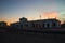 Moscow railway station of Yaroslavl. Night scene. Long exposure