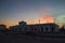 Moscow railway station of Yaroslavl. Night scene. Long exposure