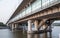 Moscow River, Luzhnetskaya Bridge (Metro Bridge) and promenade