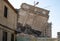 Moscow, Russia - 05.17.2021: old falling building - demolition of a building