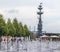 Moscow, Russia - 07.09.2023 - Monument to Petr the first at Muzeon park. City