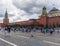 Moscow, Russia - 07.30.2023 - Red square and Lenins mausoleum. Landmarks