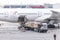 MOSCOW, RUSSIA - 09 MAY, 2019: Busy day at the Sheremetyevo airport. Preparation of the airplane before flight, loading