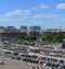 MOSCOW, RUSSIA - 26.06.2015. Top view on Sadovoye Koltso - one of most important and major roads in city.