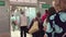 Moscow, Russia - 26 June, 2017. Departure passengers passports are checked by Security at an airport. Custom board line