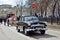 Moscow, Russia, April, 15, 2017. Parade of trams on Chistoprudny Boulevard. Wagon horse-drawn railway `Conca` Operation: 1871-19