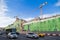 MOSCOW, RUSSIA - APRIL 30, 2018: View of the historical building of the Polytechnic Museum, which is under restoration.