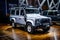 MOSCOW, RUSSIA - AUG 2012: LAND ROVER DEFENDER 110 presented as