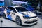 MOSCOW, RUSSIA - AUG 2012: VOLKSWAGEN POLO R WRC presented as wo