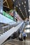 Moscow, Russia - Aug 21. 2023. Escalator and stairs at Zelenograd-Kryukovo station D3 of surface metro diameter