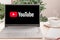 Moscow, Russia - August 17, 2021 : Laptop computer displaying logo of YouTube. YouTube is a video-sharing website allows users to